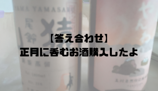 【答え合わせ】年末年始に呑む酒を購入したよ