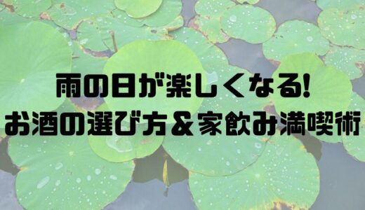 憂鬱な梅雨を吹き飛ばす！ 雨の日が楽しくなるお酒の選び方＆家飲み満喫術